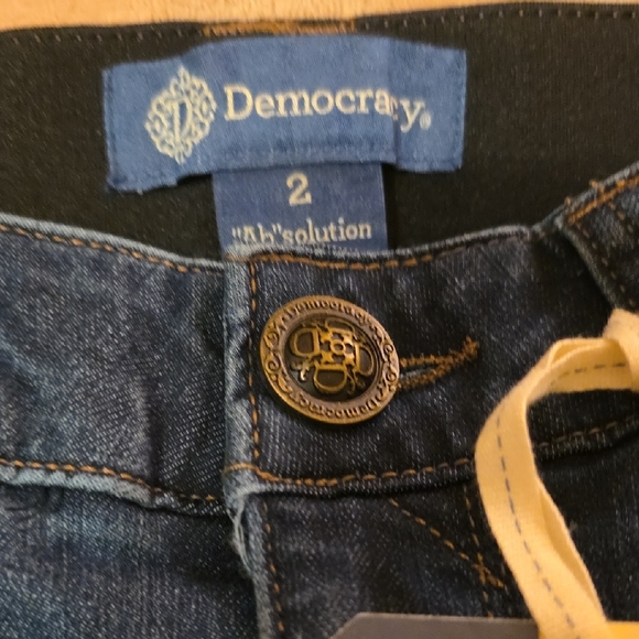 Democracy Dark Blue Curve Equality Ab Solution Jeans NWT - Picture 2 of 8
